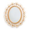 Miroir rotin fleur