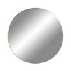 Miroir rond métal doré