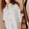 Veste tweed carreaux femme
