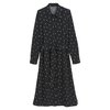 Robe chemise noire fluide