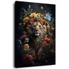 Tableau lion multicolore