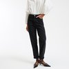 Jean droit noir femme