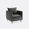 Fauteuil fluweel grijs