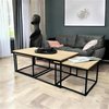 Table gigogne blanche et bois
