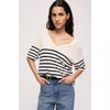 Pull marin femme manche courte
