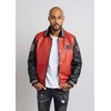 Veste cuir rouge bordeaux homme