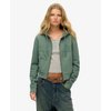 Sweat zippé kaki femme