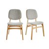 Chaise beige pied bois