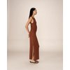 Robe longue marron chocolat