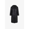 Manteau fausse fourrure noir femme