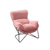 Fauteuil velours rose
