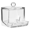Distributeur De Cotons-tiges En Plastique - Organiseur De Maquillage Rangement Mural Rabat Multifonction Avec Couvercle Pour Boules Coton Couvillons Q Tip