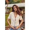 Blouse dentelle écru