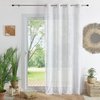 Voilage blanc motif feuille