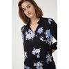 Noir/Bleu Flower Print