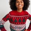 Pull laine jacquard femme