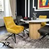 Chaise pivotante jaune