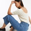 Pull ajouré blanc femme