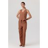 Gilet sans manche femme marron