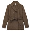 Manteau croisé camel femme