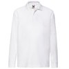 Polo blanc manches longues garçon