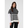 Gris Dark Grey White Stripe