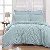 Parure de lit bleu gris