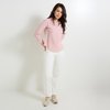 Polo femme manches longues rose