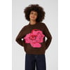 Marron Rose Brown Melange Pink Flower