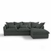 Sofá chaise longue gris