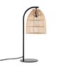 Lampe métal et rotin