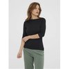 T-shirt manche 3/4 femme col bateau