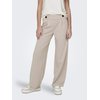 Pantalon gris femme taille haute