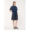 Chemisier voile bleu marine