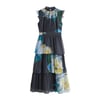 Imprimé Floral Bleu Marine