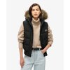 Doudoune noir fausse fourrure noir femme