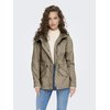 Parka femme beige capuche