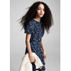 Mango robe fleurie bleue