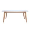 Table rectangulaire blanche avec rallonges