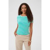 Bleu Ceramic White Stripe