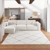 Tapis shaggy ivoire