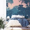 Papier peint jungle bleu