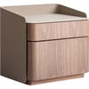 Noyer, Beige Et Verre Blanc
