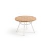 Table basse jardin aluminium blanc