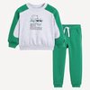 Grey marl + green