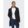 Manteau droit noir femme
