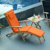 Matelas chaise longue teck