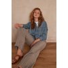Pantalon chino rayé femme