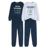 Bleu Marine + Gris Chiné