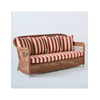 Résine Châtaigne - Tissu Rayures Bordeaux